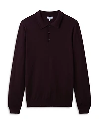 Trafford Merino Wool Regular Fit Long Sleeve Polo Shirt