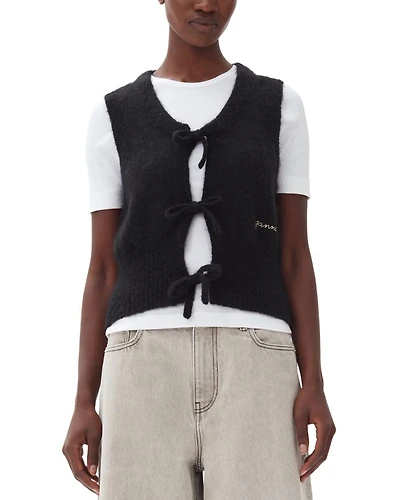 Tie Front Sweater Vest