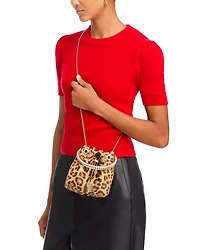 Bon Bon Leopard Print Top Handle Bag