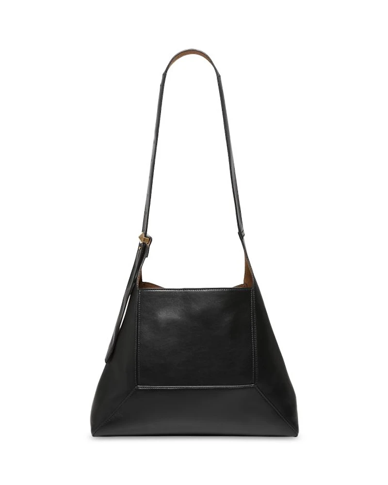 Diamond Hobo Leather Shoulder Bag