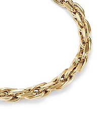 14K Yellow Gold Intertwined Link Chain Bracelet