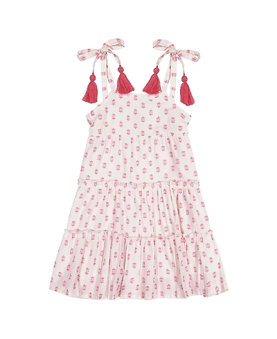 Mer St. Barth Girls' Bella Shoulder Tie Sundress - Little Kid, Big Kid
