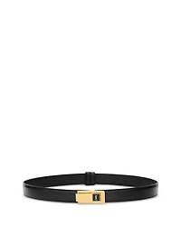 Charniere Buckle Belt Smooth Leather