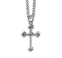 King Baby Studio Extra Small Traditional Cross Pendant Necklace, 24