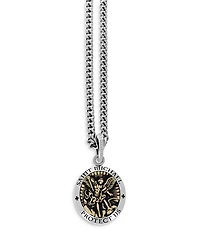 Saint Michael Pendant Necklace, 24"
