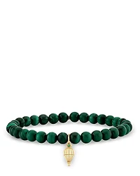 Wicked x Sydney Evan 14K Yellow Gold Malachite & Emerald Accent Hot Air Balloon Charm Bracelet