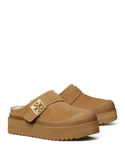 Women's Mellow Shearling Lined Platform Clogs