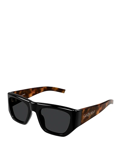 Saint Laurent Rectangular Sunglasses, 52mm