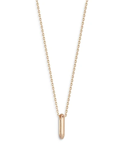 18K Rose Gold Saxon Mini Link Pendant Necklace, 16"