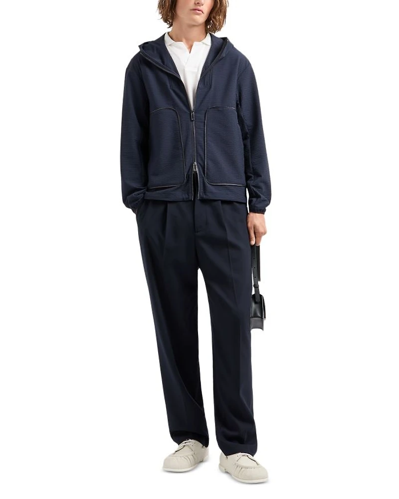 Seersucker Hooded Jacket