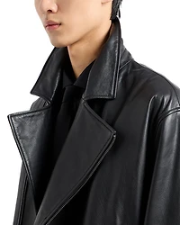 Asymmetrical Leather Biker Jacket