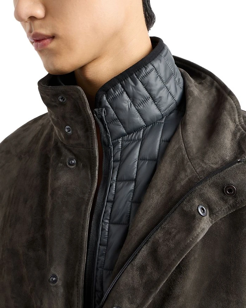 Suede Blouson Jacket