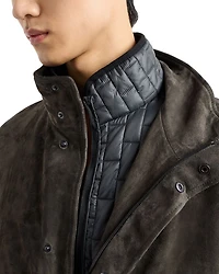 Suede Blouson Jacket