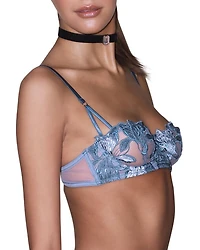 Velvet Lily Embroidered Balconette Bra