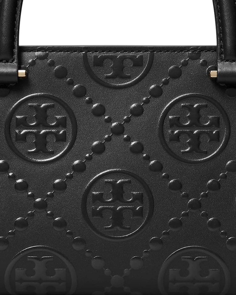 T Monogram Embossed East/West Tote