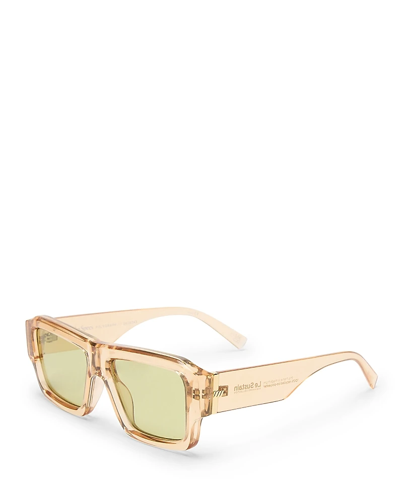 Le Specs Polygraph Rectangular Sunglasses, 55mm