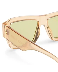 Polygraph Rectangular Sunglasses, 55mm