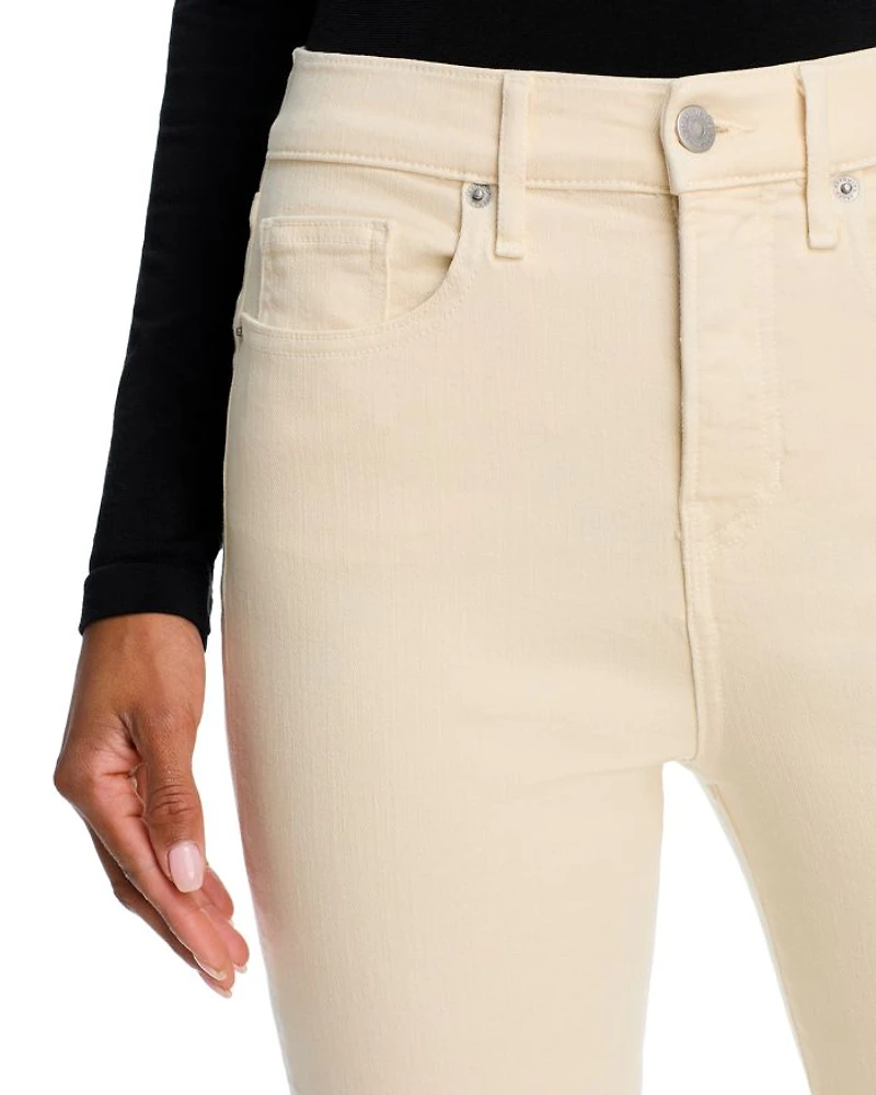 Carson High Rise Ankle Flare Jeans Ecru
