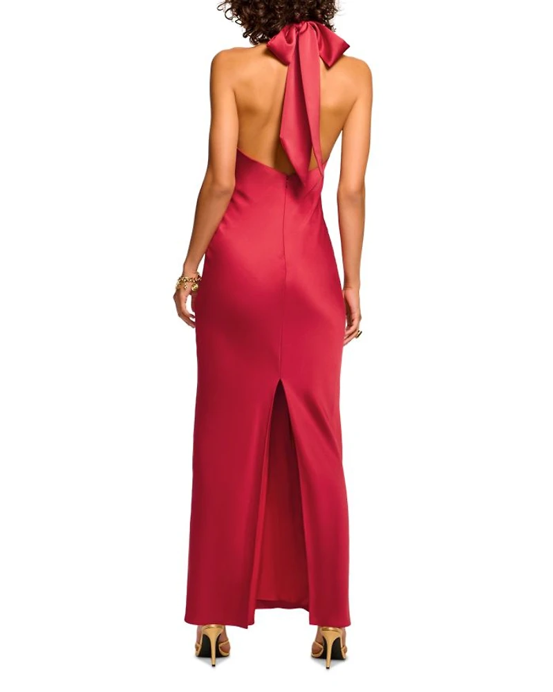 Tatiana Satin Halter Gown