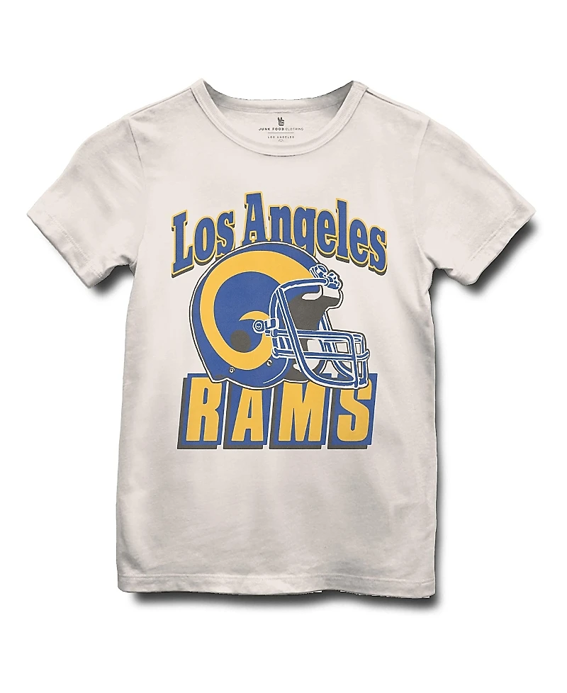 Junk Food Clothing Unisex Nfl Los Angeles Rams Helmet Tee - Little Kid, Big Kid