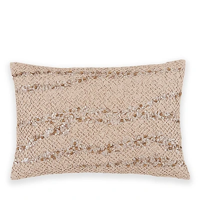 Donna Karan Hand Smocked Sequins Decorative Pillow, 14 x 20