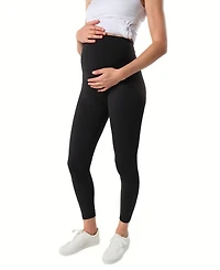 Women's Maternity Stretch Leggings with Bump-Friendly Phone Pocket