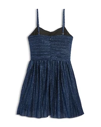 Girls' Sabrina Ruched Shimmer Mini Dress - Big Kid