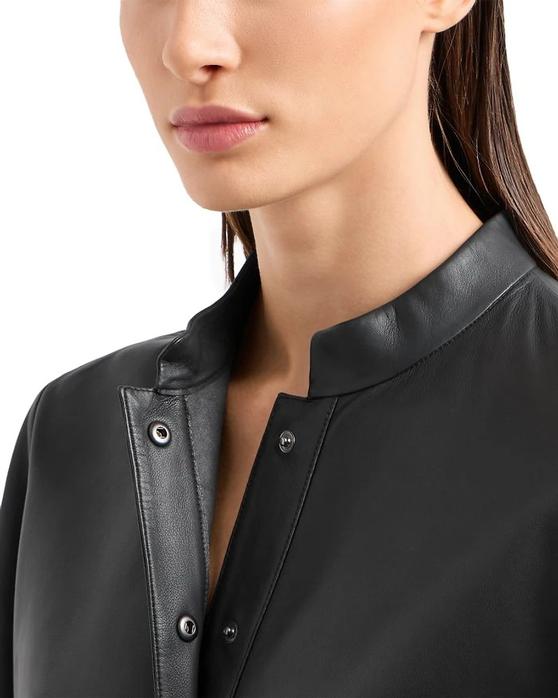 Leather Belted Dress