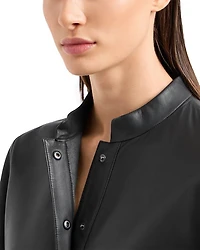 Leather Belted Dress