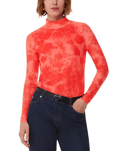 Blurred Blooms Mesh Top