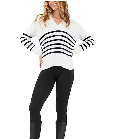 Ripe Maternity Hanna Nursing Stripe Knit Sweater