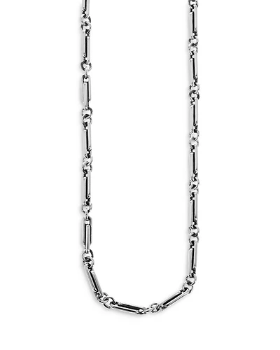Sterling Silver Small Paperclip Necklace, 24"