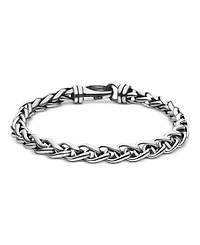 Men's Sterling Silver Wheat Chain Link Bracelet, 6mm