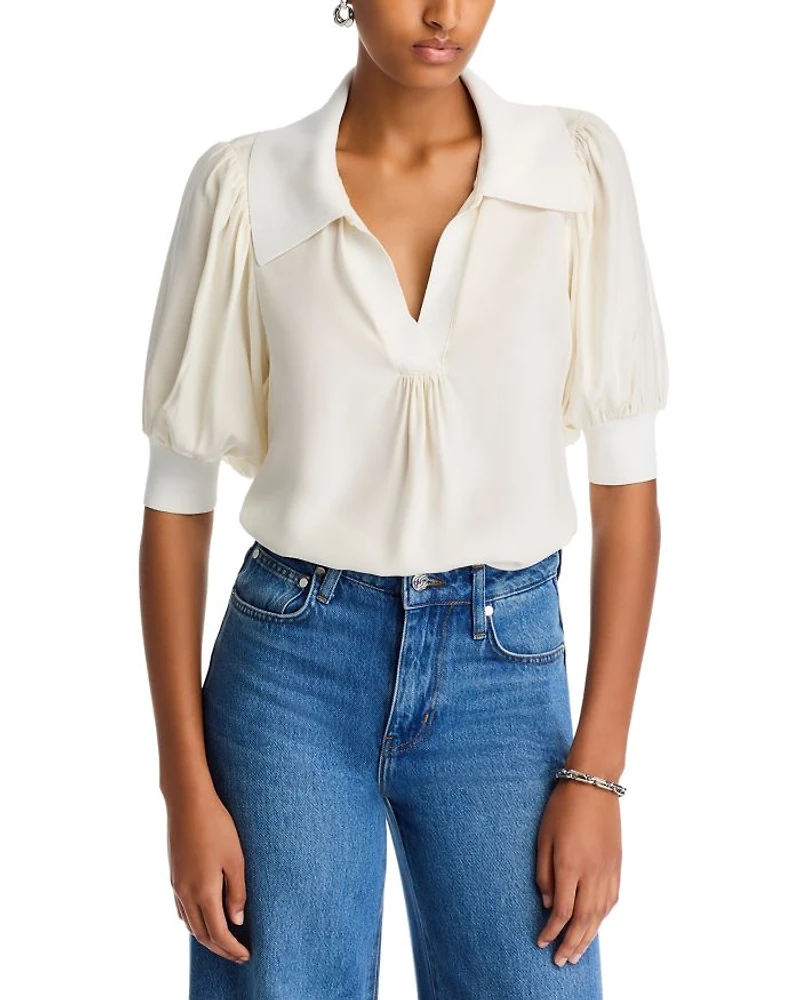 Weldon Collared Silk Blouse