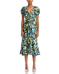 Tossed Floral Walker Dress