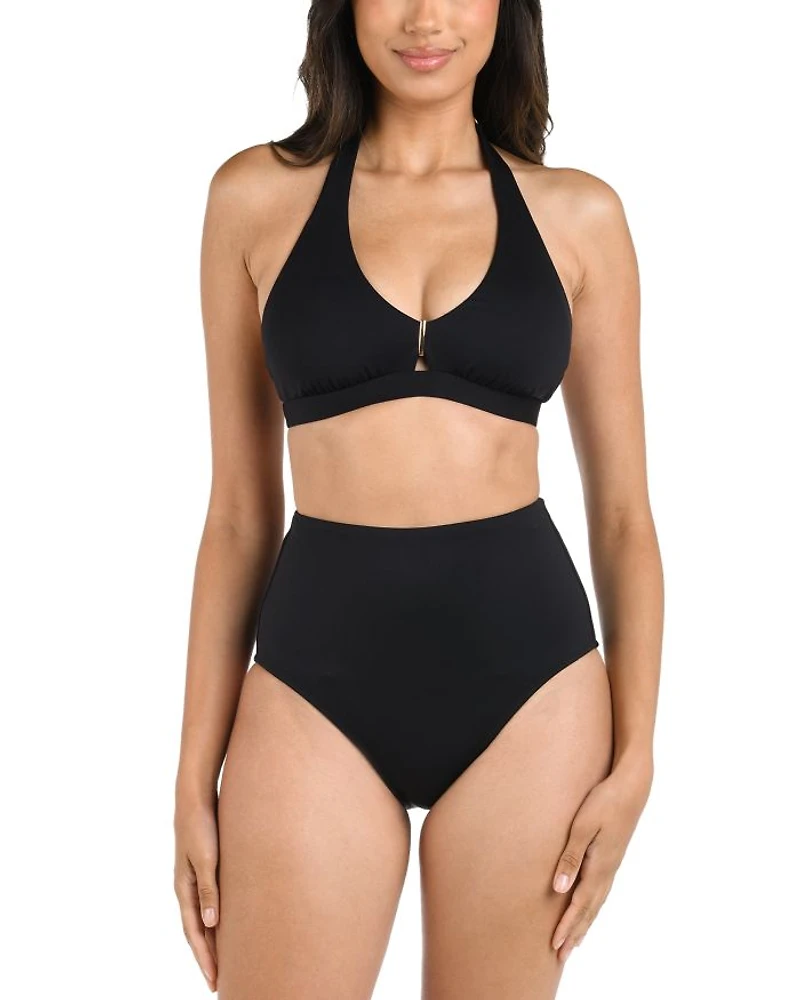 Luxe V Neck Halter Bikini Top