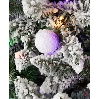 Snow Kissed Pine 6.5' Flocked Tree with Multicolor LED Light