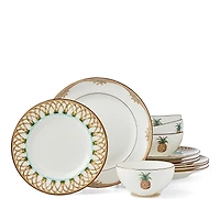 Lenox British Colonial Bamboo 12-Piece Dinnerware Set, Service for 4