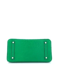 Birkin 30 Handbag Green Ostrich with Palladium Hardware