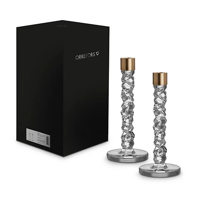 Carat Candlesticks, Set of 2