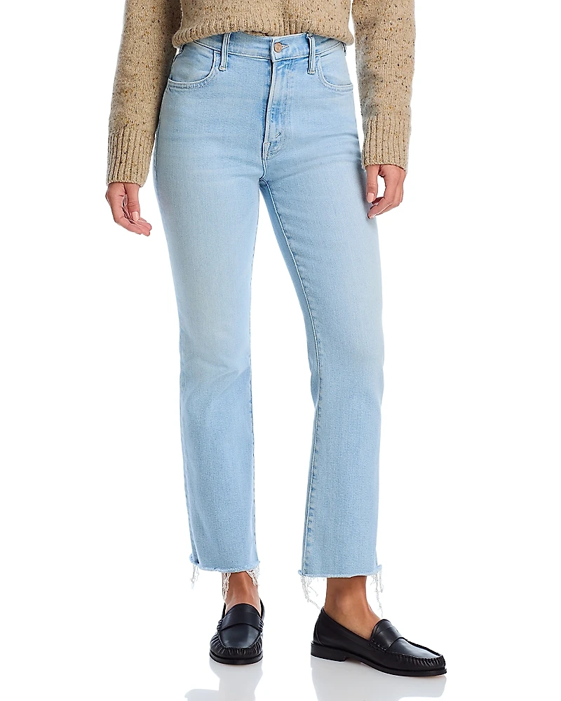 Mother Petites Lil' Hustler High Rise Cropped Flared Jeans