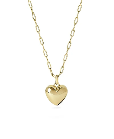 Ana Luisa Puffed Heart Necklace - Lev