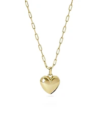 Ana Luisa Puffed Heart Necklace - Lev