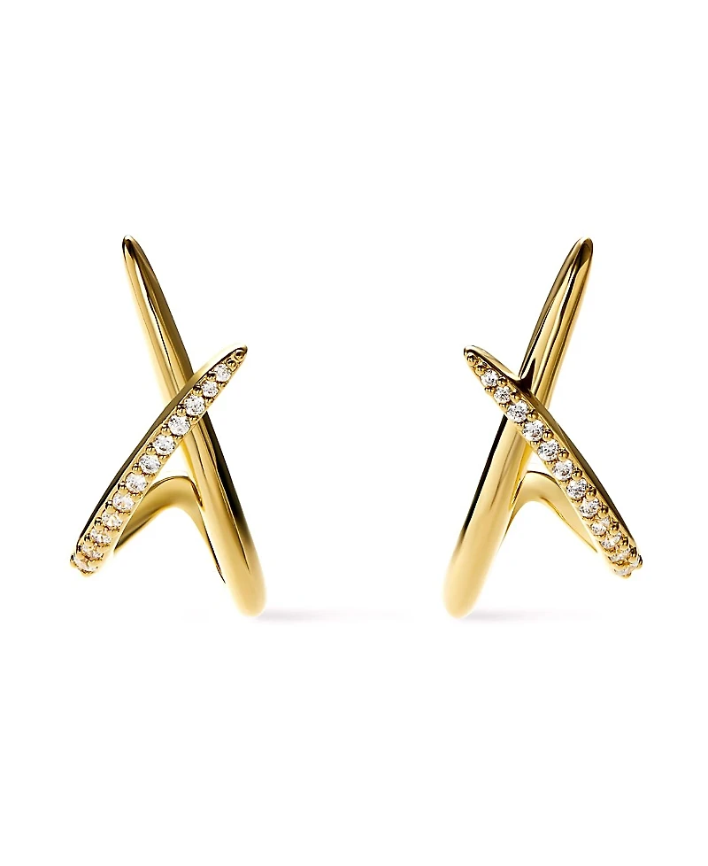 Ana Luisa Gold Stud Earrings - Sloane Pave