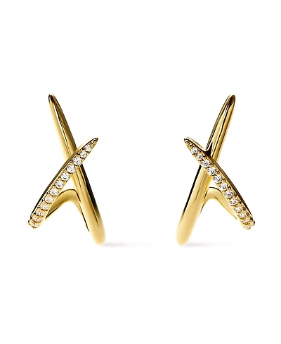 Ana Luisa Gold Stud Earrings - Sloane Pave