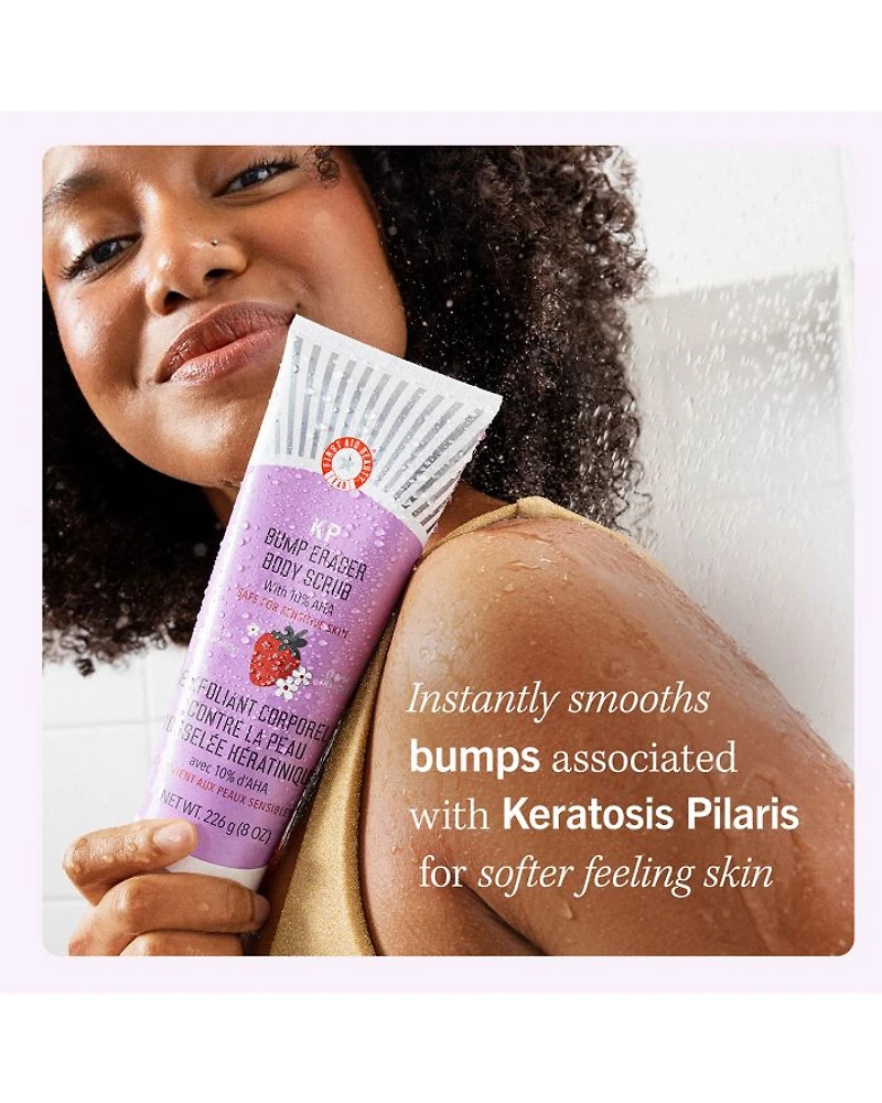 KP Bump Eraser Body Scrub with 10% AHA Exfoliant for Keratosis Pilaris - Strawberry