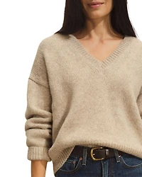 Highland Alpaca Blend Boxy V Neck Sweater