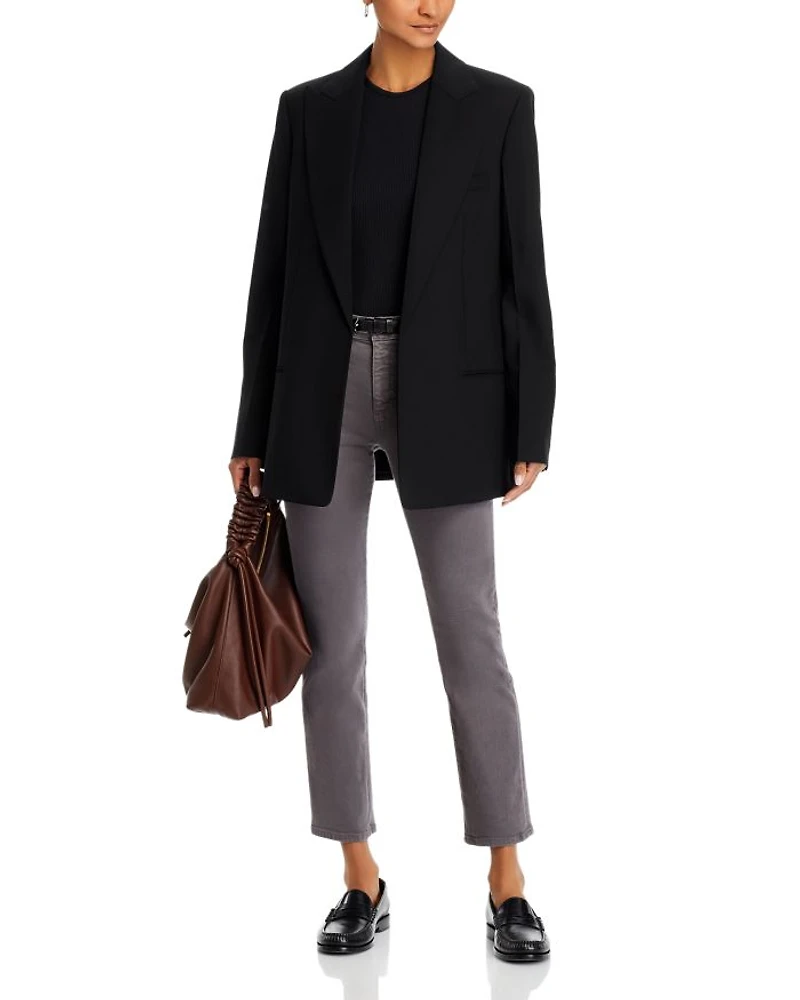 Mari Mid Rise Crop Jeans Misty Grey