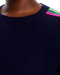 Cashmere Rainbow Athletic Stripe Sweater - Exclusive
