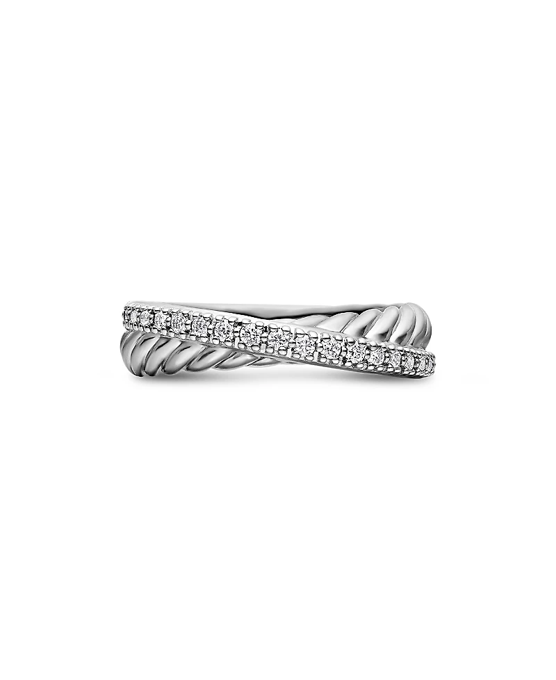 David Yurman Crossover Ring with Diamonds